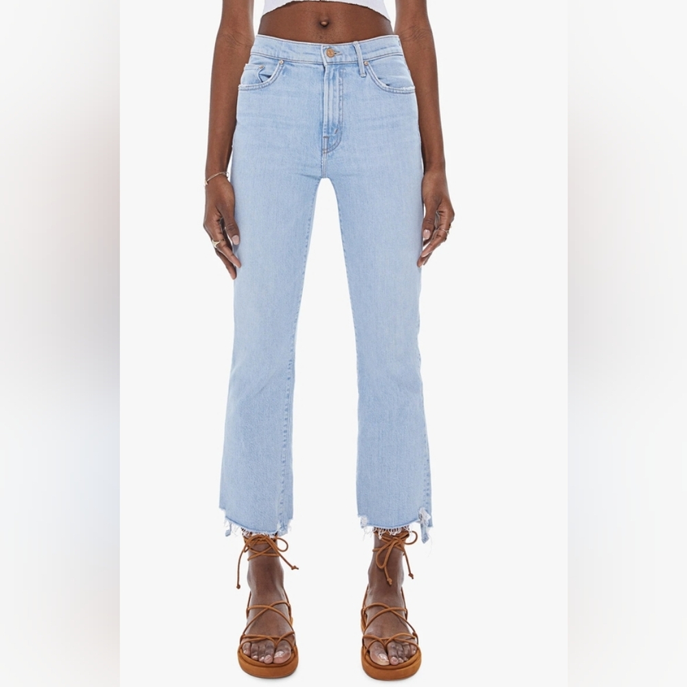 MOTHER The Insider Crop Step Chew Jeans In Mentally Elsewhere Size 25